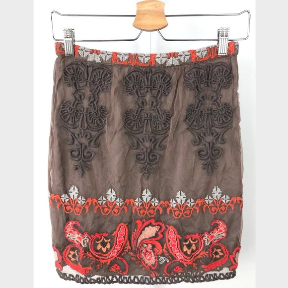 Anthropologie Dresses & Skirts - Yoana Baraschi Anthro Embroidered Pencil Skirt 2P